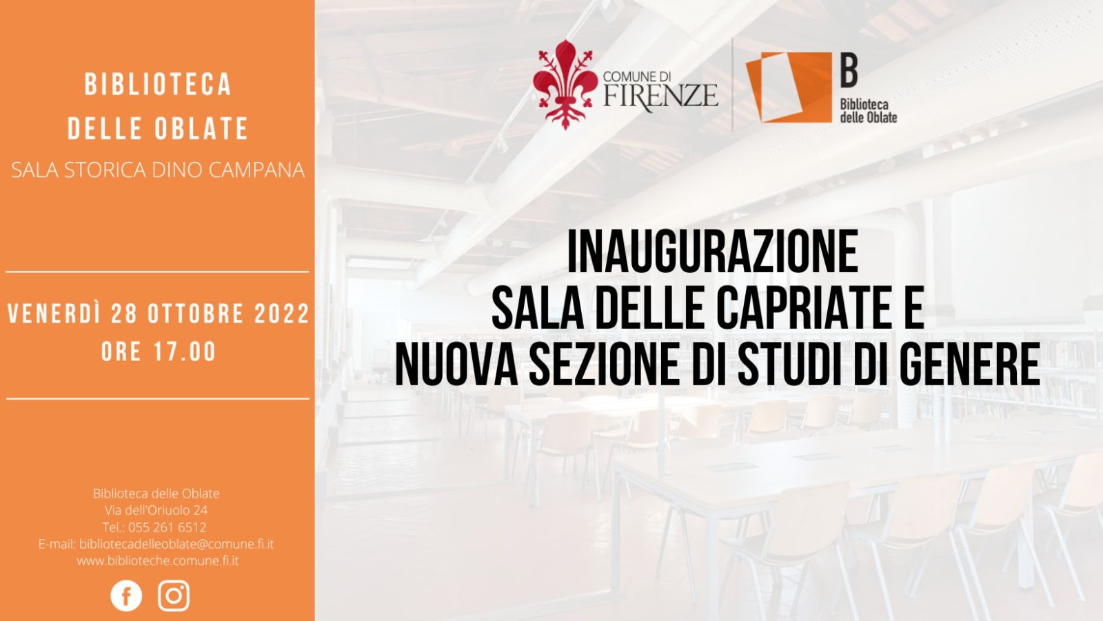 Inaugurazione Sala delle Capriate Direzione Cultura